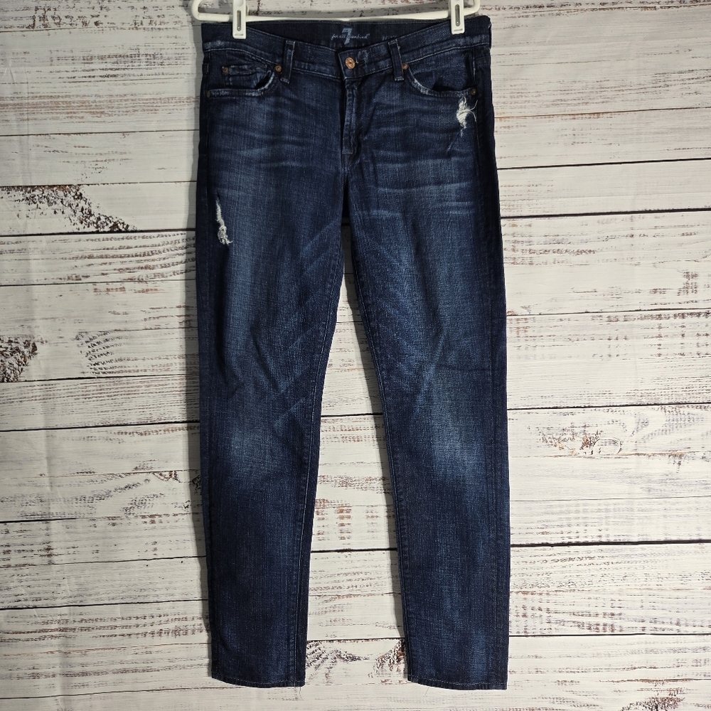 7 FOR ALL MANKIND Distressed Roxanne Jeans sz 31